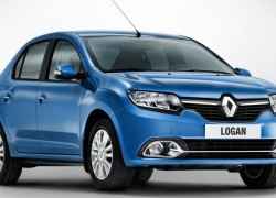 Синий Renault Logan 2015