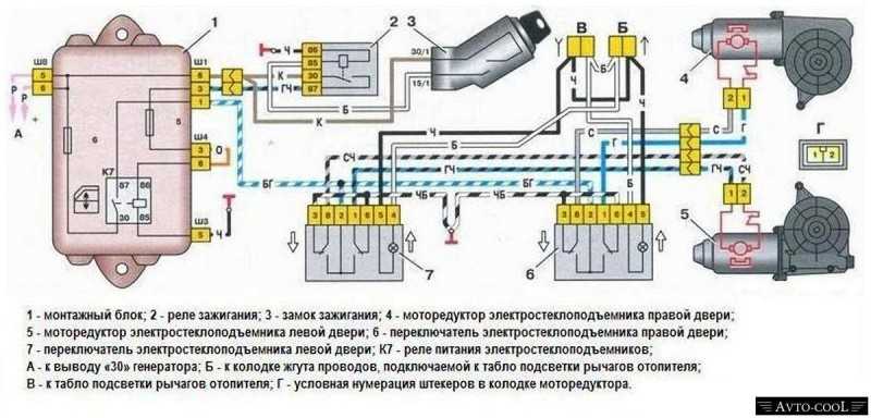 Устройство стеклоподъемника ваз 2105